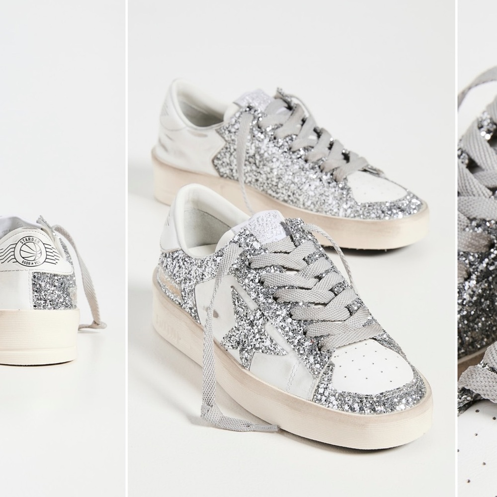 Stardan Leather and Glitter Golden Goose